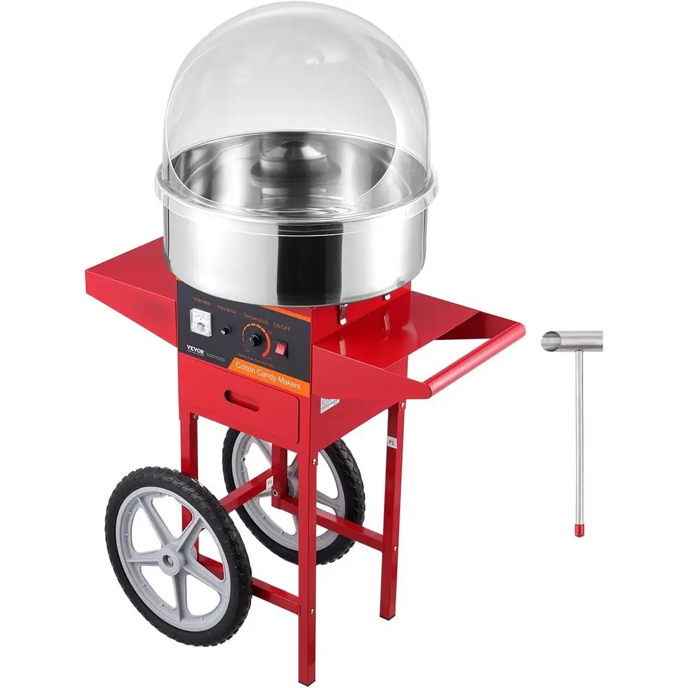 Red Electric Cotton Candy Machine with Stainless Steel Bowl, Cover, Sugar Scoop, Ideal for Parties and Carnivals
Red Electric Cotton Candy Machine with Stainless Steel Bowl, Cover, Sugar Scoop, Ideal for Parties and Carnivals