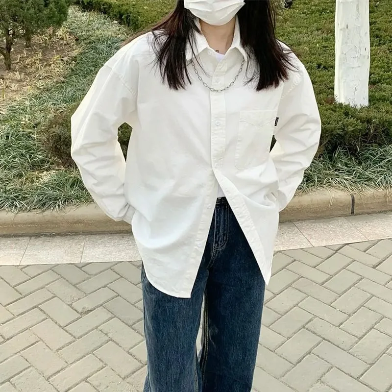 Spring and Autumn Khaki Shirt Long Sleeve Solid Color Women Outerwear Summer Thin Loose Sunscreen Top Couple Shirt Women Jacket
Spring and Autumn Khaki Shirt Long Sleeve Solid Color Women Outerwear Summer Thin Loose Sunscreen Top Couple Shirt Women Jacket