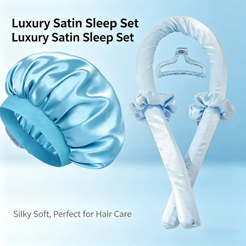 Satin Heatless Curlers Overnight Sleep Cap Set Foam Sponge Hair Roller No Damage Natural Wave Styling Tool
Satin Heatless Curlers Overnight Sleep Cap Set Foam Sponge Hair Roller No Damage Natural Wave Styling Tool