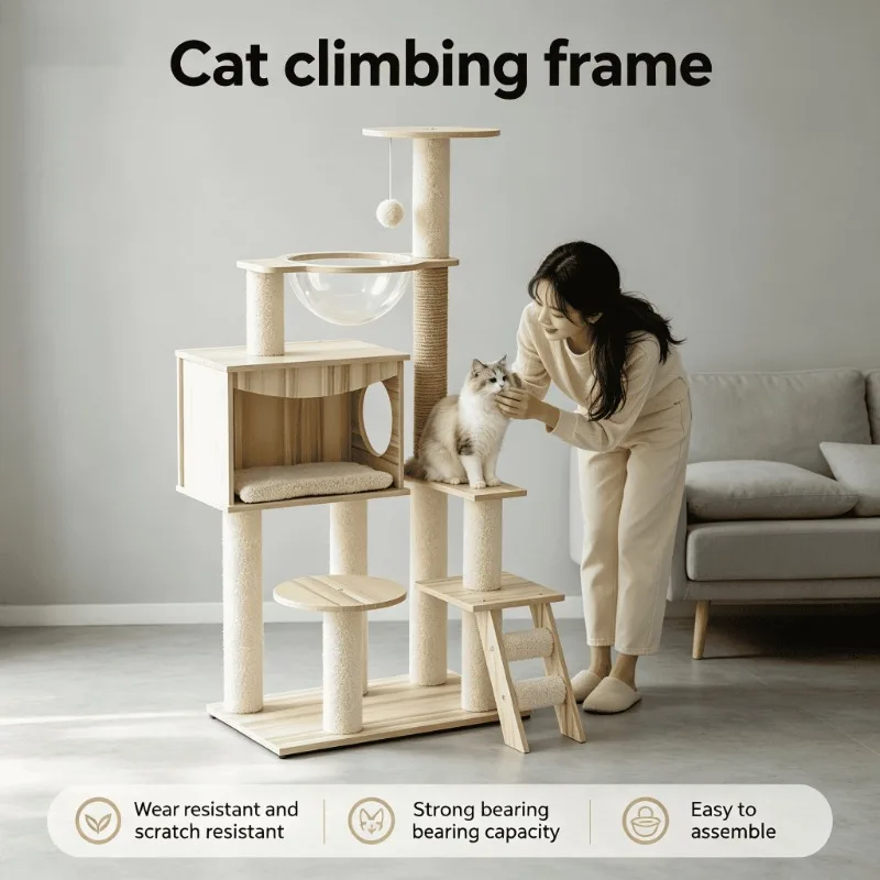 Purrfect Pet Multi-Level Cat Tree Condo - Plush Indoor Cat Tower with Scratch Post & Double Space Capsule for Cats Cat Furniture
Purrfect Pet Multi-Level Cat Tree Condo - Plush Indoor Cat Tower with Scratch Post & Double Space Capsule for Cats Cat Furniture