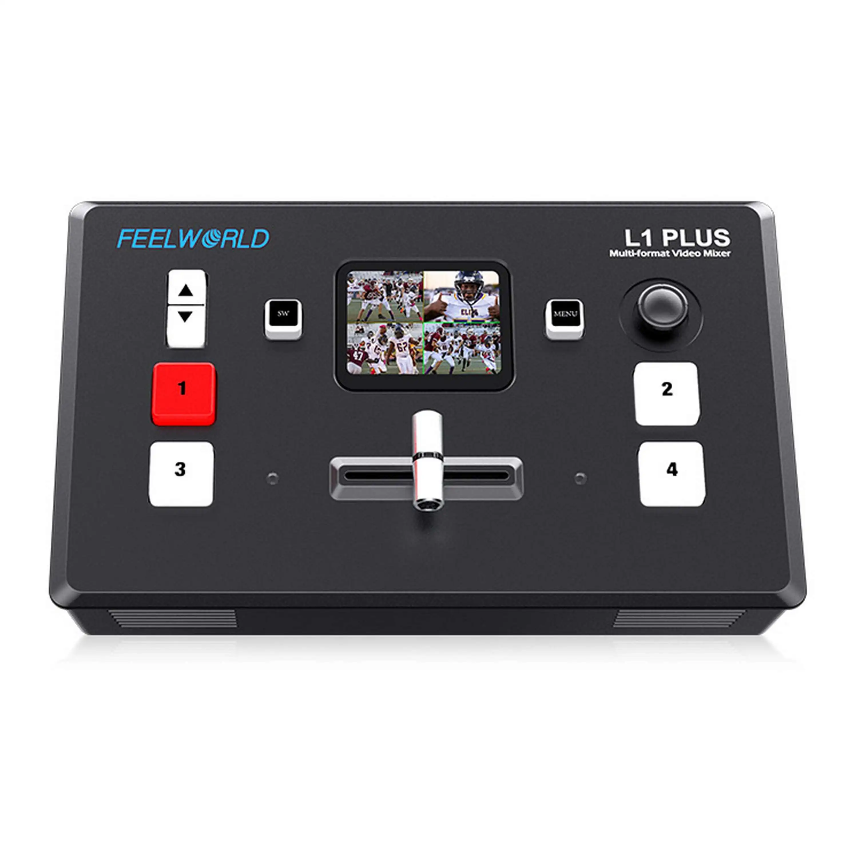 FEELWORLD L1 PLUS 4 Channel Video Mixer Switcher Touch Screen USB2.0 Recording PTZ Control Usb3.0 Streaming Atem Video Mixer
FEELWORLD L1 PLUS 4 Channel Video Mixer Switcher Touch Screen USB2.0 Recording PTZ Control Usb3.0 Streaming Atem Video Mixer