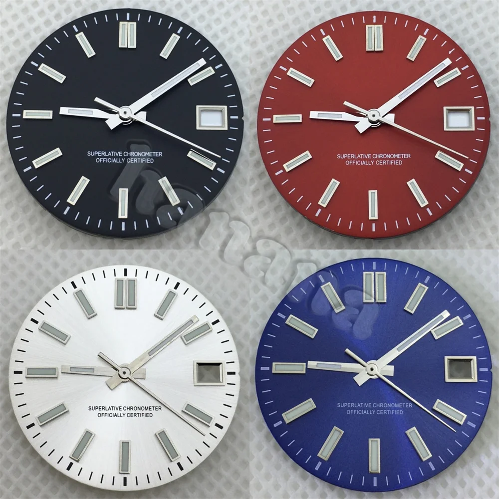 29mm NH35 dial single date dial green luminous unmarked suitable for NH35A NH36 movement watch accessories
29mm NH35 dial single date dial green luminous unmarked suitable for NH35A NH36 movement watch accessories