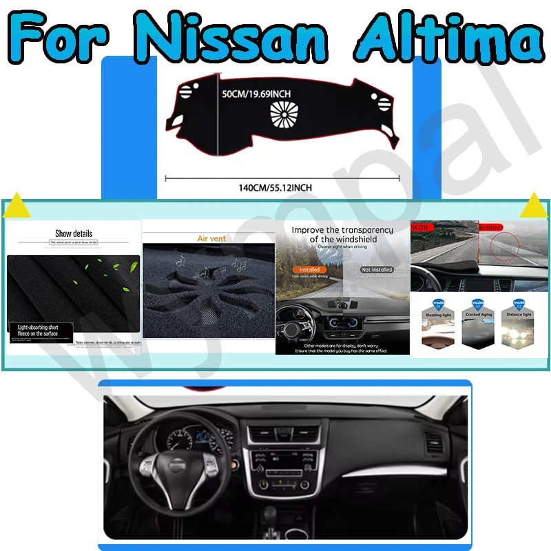 Коврик для приборной панели автомобиля, чехол для приборной панели для Nissan Altima 2013-2018, избегайте легкой панели, чехол для приборной платформы, коврик, аксессуары для ковров
Коврик для приборной панели автомобиля, чехол для приборной панели для Nissan Altima 2013-2018, избегайте легкой панели, чехол для приборной платформы, коврик, аксессуары для ковров