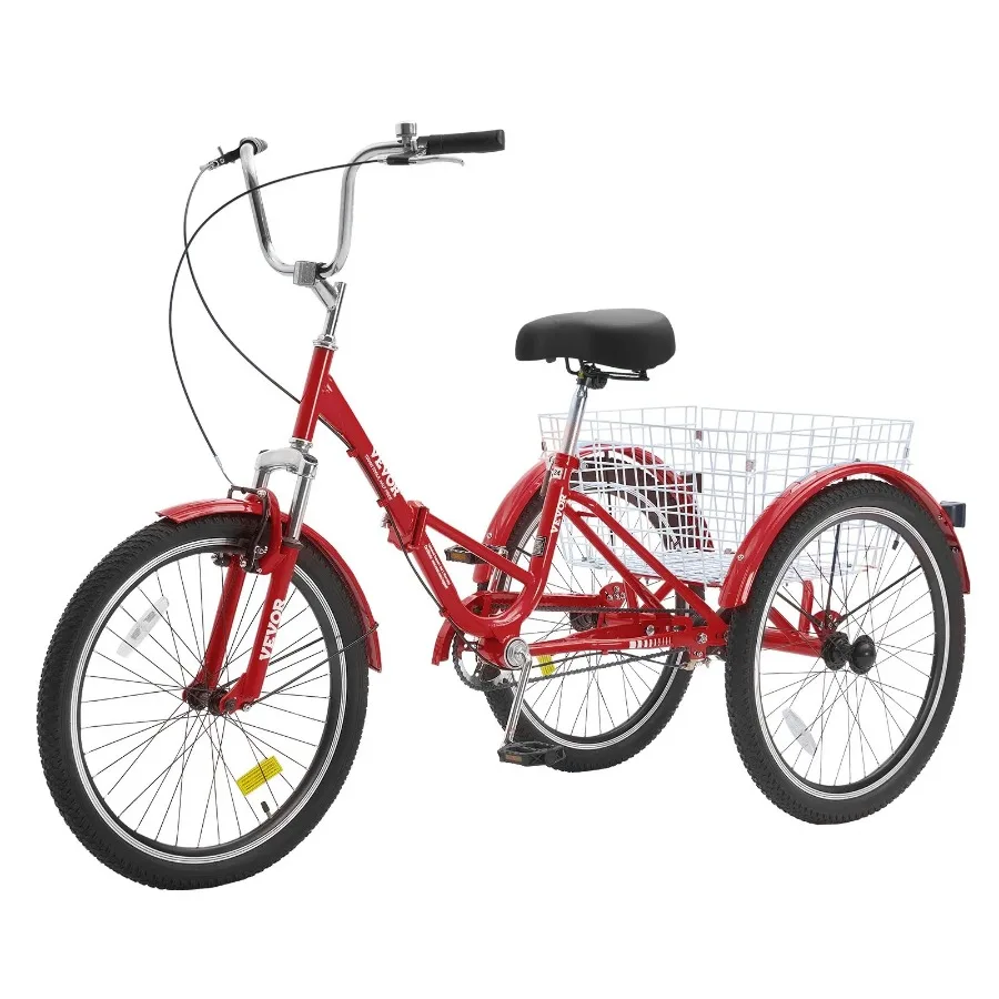 Folding Adult Tricycle, 24-Inch Adult Folding Trikes, Carbon Steel 3 Wheel Cruiser Bike with Large Basket & Adjustable Seat, S
Folding Adult Tricycle, 24-Inch Adult Folding Trikes, Carbon Steel 3 Wheel Cruiser Bike with Large Basket & Adjustable Seat, S