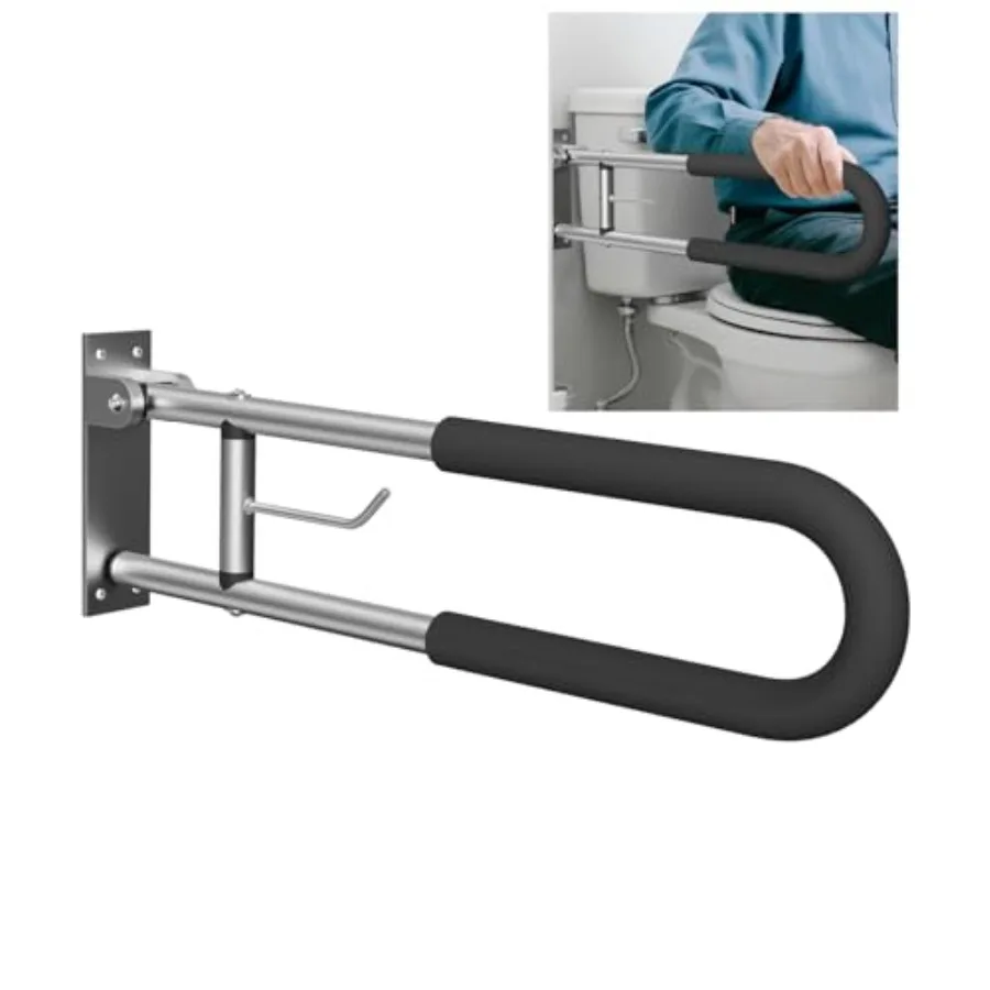 Foldable Toilet Grab Bar 30 Inch Wall Mounted Flip-Up Safety Rail 2mm Thick Heavy-Duty Rust-Resistant Aluminum Bathroom Support
Foldable Toilet Grab Bar 30 Inch Wall Mounted Flip-Up Safety Rail 2mm Thick Heavy-Duty Rust-Resistant Aluminum Bathroom Support