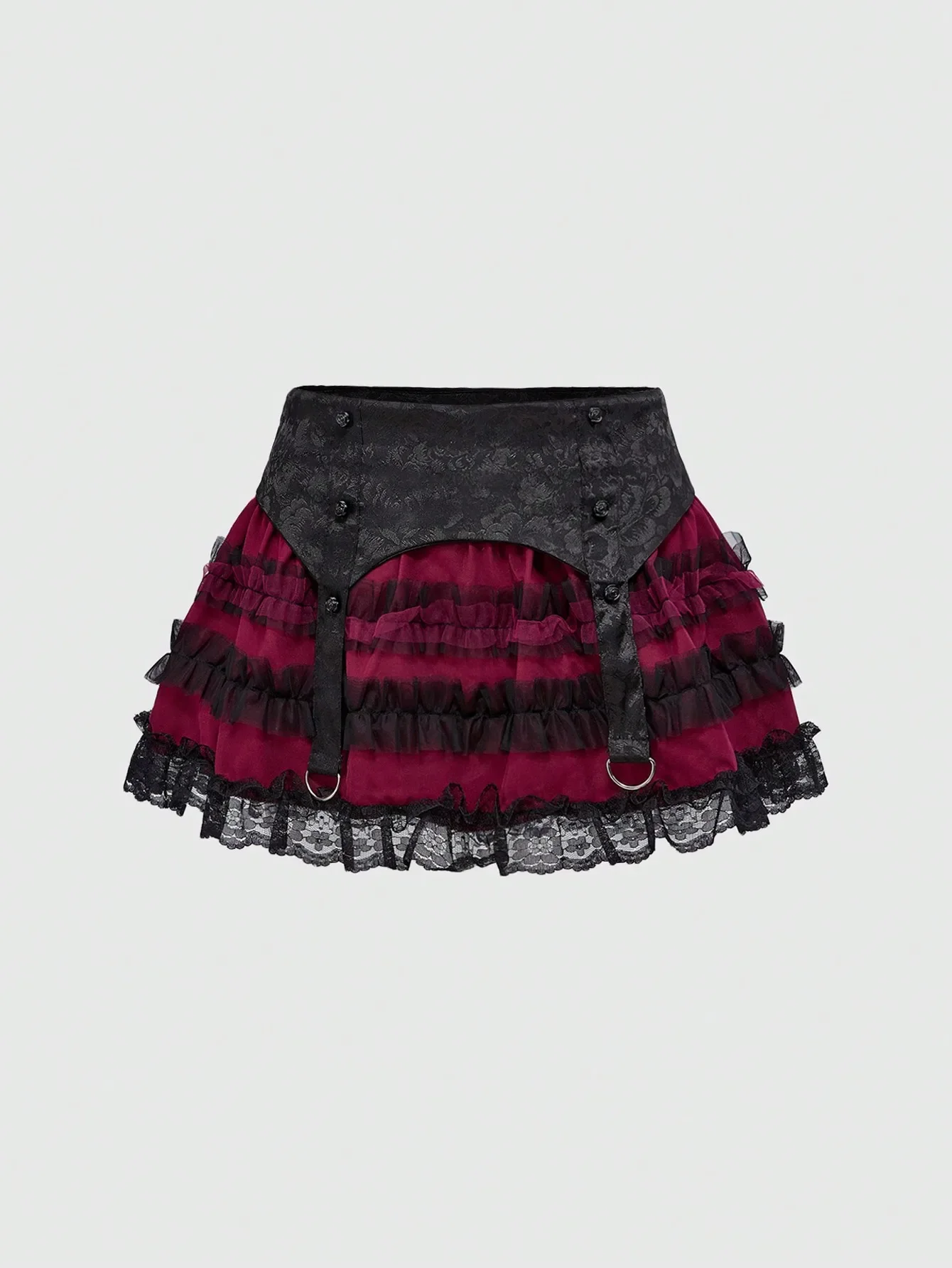 Valentine's Day Gothic Jacquard Mesh Lace Patchwork Cake Hem Women Low Waist Mini Skirt
Valentine's Day Gothic Jacquard Mesh Lace Patchwork Cake Hem Women Low Waist Mini Skirt