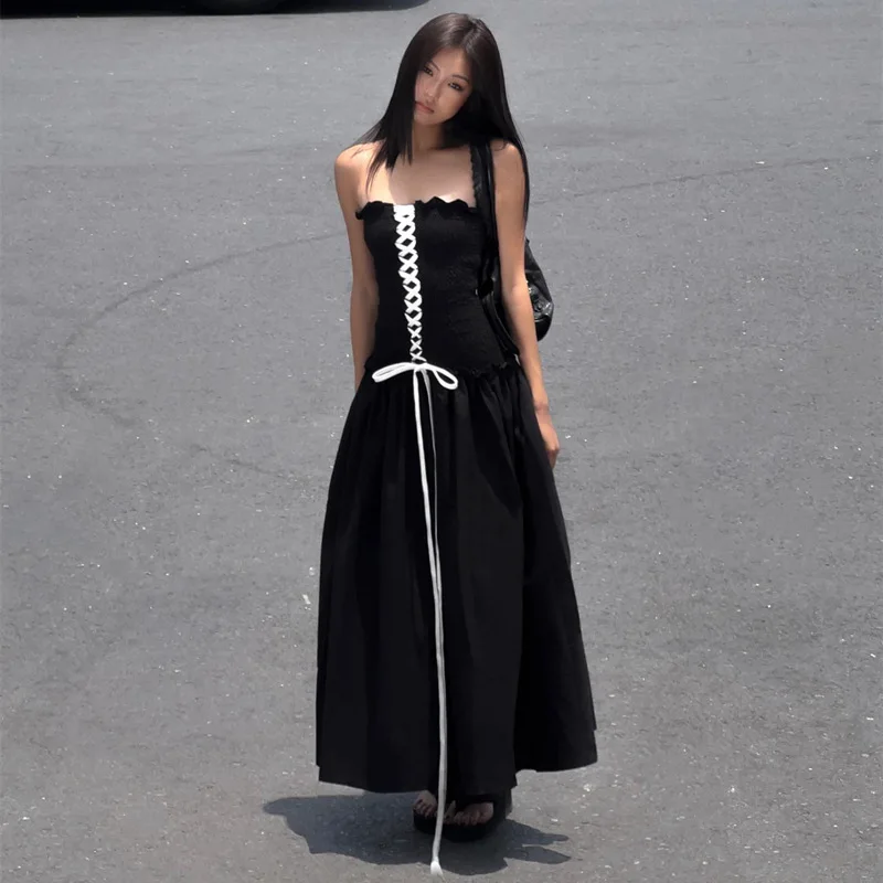 2025 New Sweet Girl Pure Sexy Patchwork Cross Strapless Dress Women's Summer Slim Fit A-line Long Dresses Fashion Female Clothes
2025 New Sweet Girl Pure Sexy Patchwork Cross Strapless Dress Women's Summer Slim Fit A-line Long Dresses Fashion Female Clothes