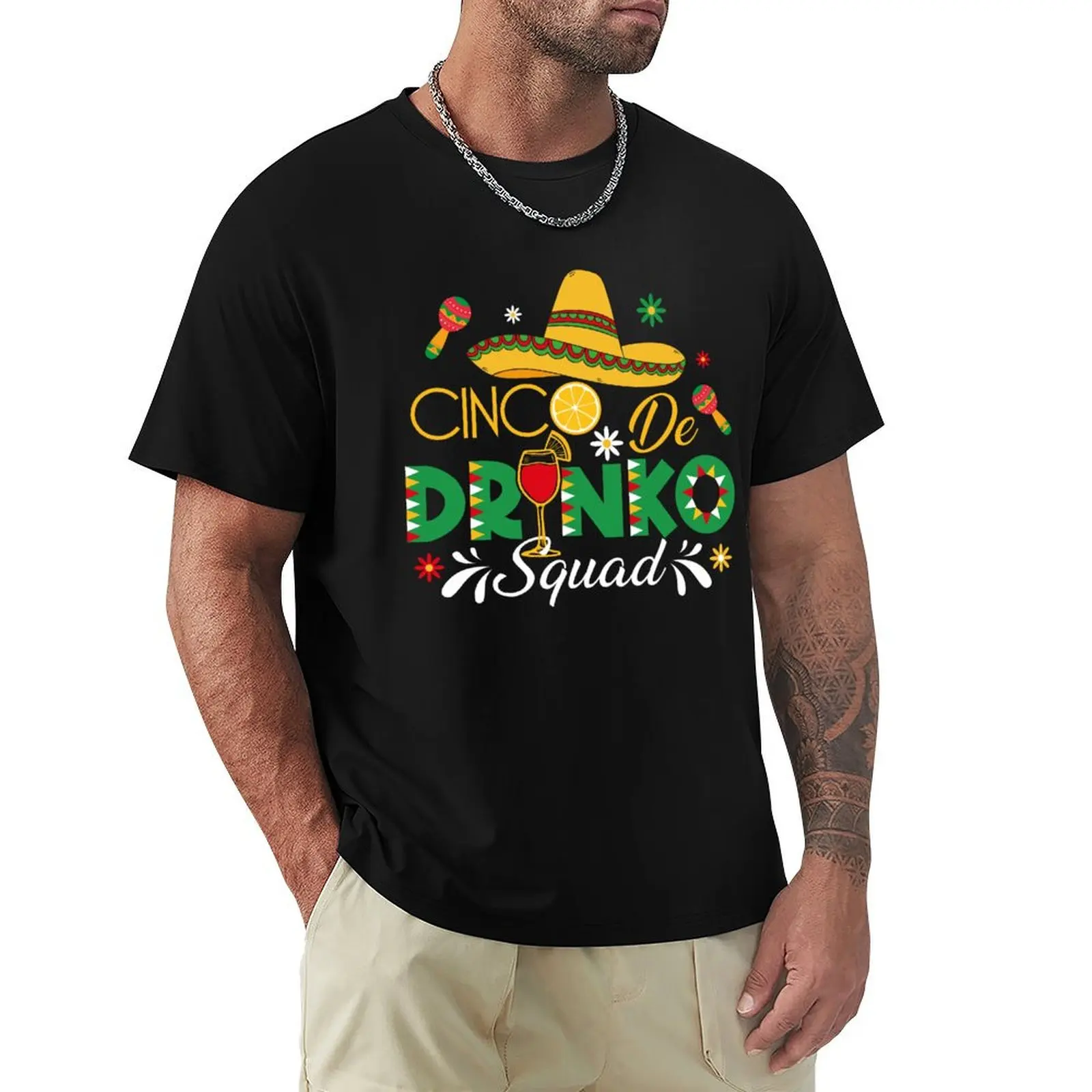Cinco Drinko Squad Party Mexican Fiesta Funny Cinco De Mayo T-Shirt Casual Loose Daily Wear T-Shirt
Cinco Drinko Squad Party Mexican Fiesta Funny Cinco De Mayo T-Shirt Casual Loose Daily Wear T-Shirt