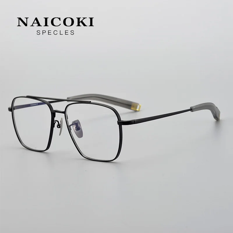 NAICOKI New Pure Titanium Eye Glasses Frame For Men Square Anti Blue Light High Quality Glasses Brand Design Spectacles J50004
NAICOKI New Pure Titanium Eye Glasses Frame For Men Square Anti Blue Light High Quality Glasses Brand Design Spectacles J50004