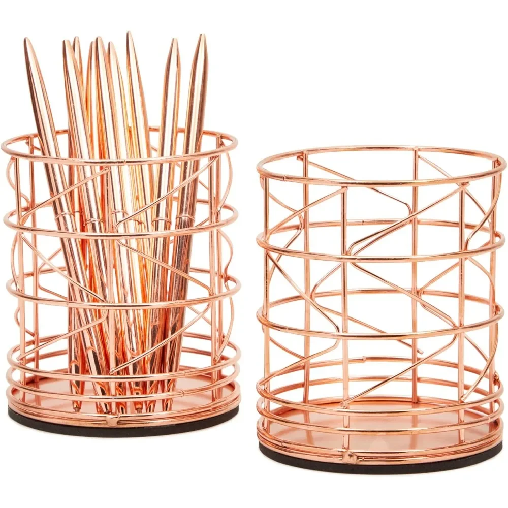 2 pack Rose Gold pen holder desk - Organizer cup pencils, hair and makeup brushes and office supplies
2 pack Rose Gold pen holder desk - Organizer cup pencils, hair and makeup brushes and office supplies