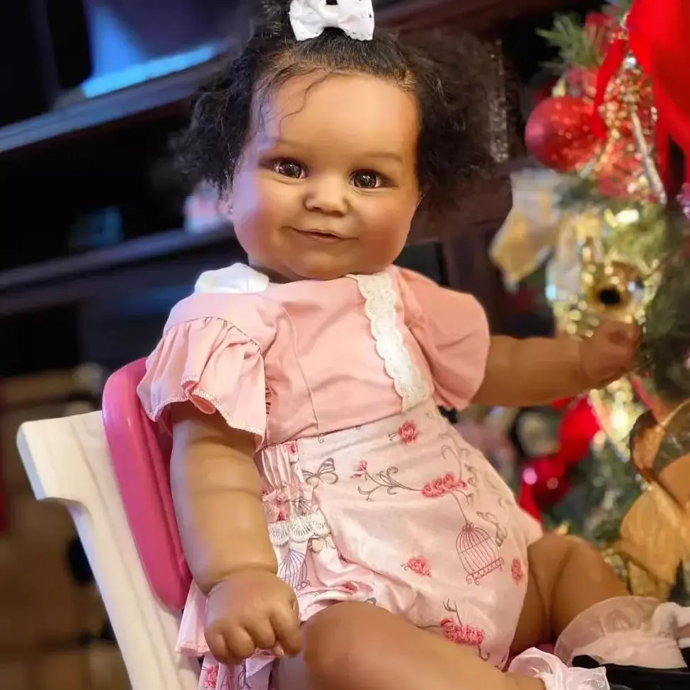 24inch Reborn Baby Girl Doll Black Skin Cloth Body 60cm Maddie Girl Toddler Baby Doll Handmade Soft Baby Reborn Doll Toys
24inch Reborn Baby Girl Doll Black Skin Cloth Body 60cm Maddie Girl Toddler Baby Doll Handmade Soft Baby Reborn Doll Toys