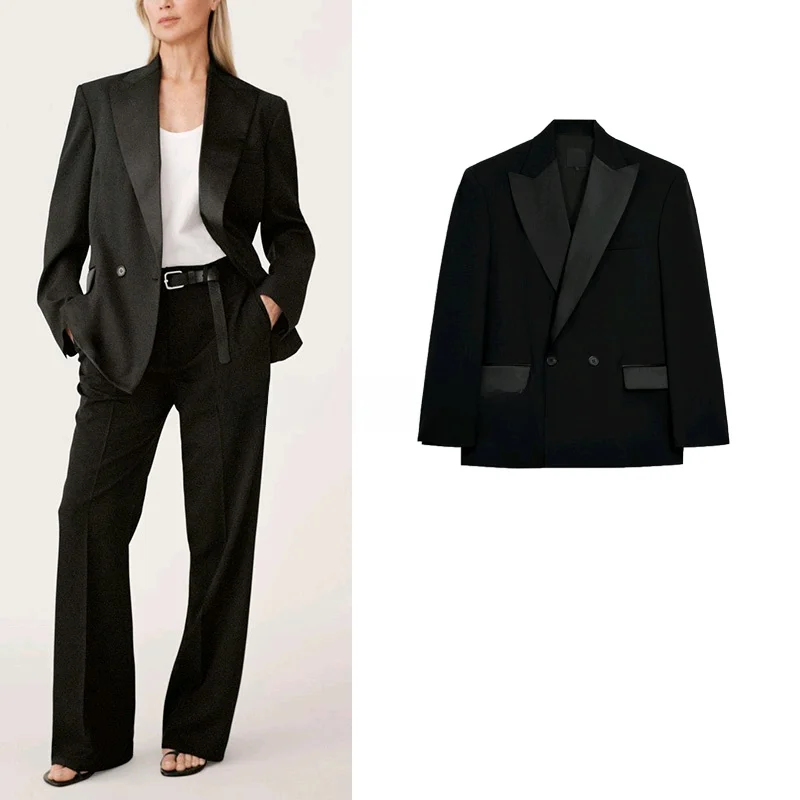 Новая летняя женская повседневная куртка-пиджак с отложным воротником, пэчворк, двубортная, с длинными рукавами, прямого кроя, однотонная, для офиса
Новая летняя женская повседневная куртка-пиджак с отложным воротником, пэчворк, двубортная, с длинными рукавами, прямого кроя, однотонная, для офиса