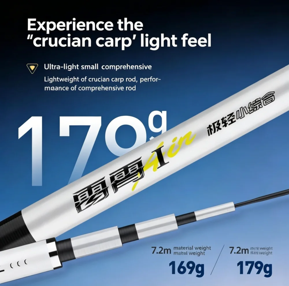 TRY&V Lingxiao No 1 New Ultra Light Hard M40X 46T Carbon 28 Tune White Multipurpose Crucian Wild Fishing Telescopic Fishing Rod
TRY&V Lingxiao No 1 New Ultra Light Hard M40X 46T Carbon 28 Tune White Multipurpose Crucian Wild Fishing Telescopic Fishing Rod