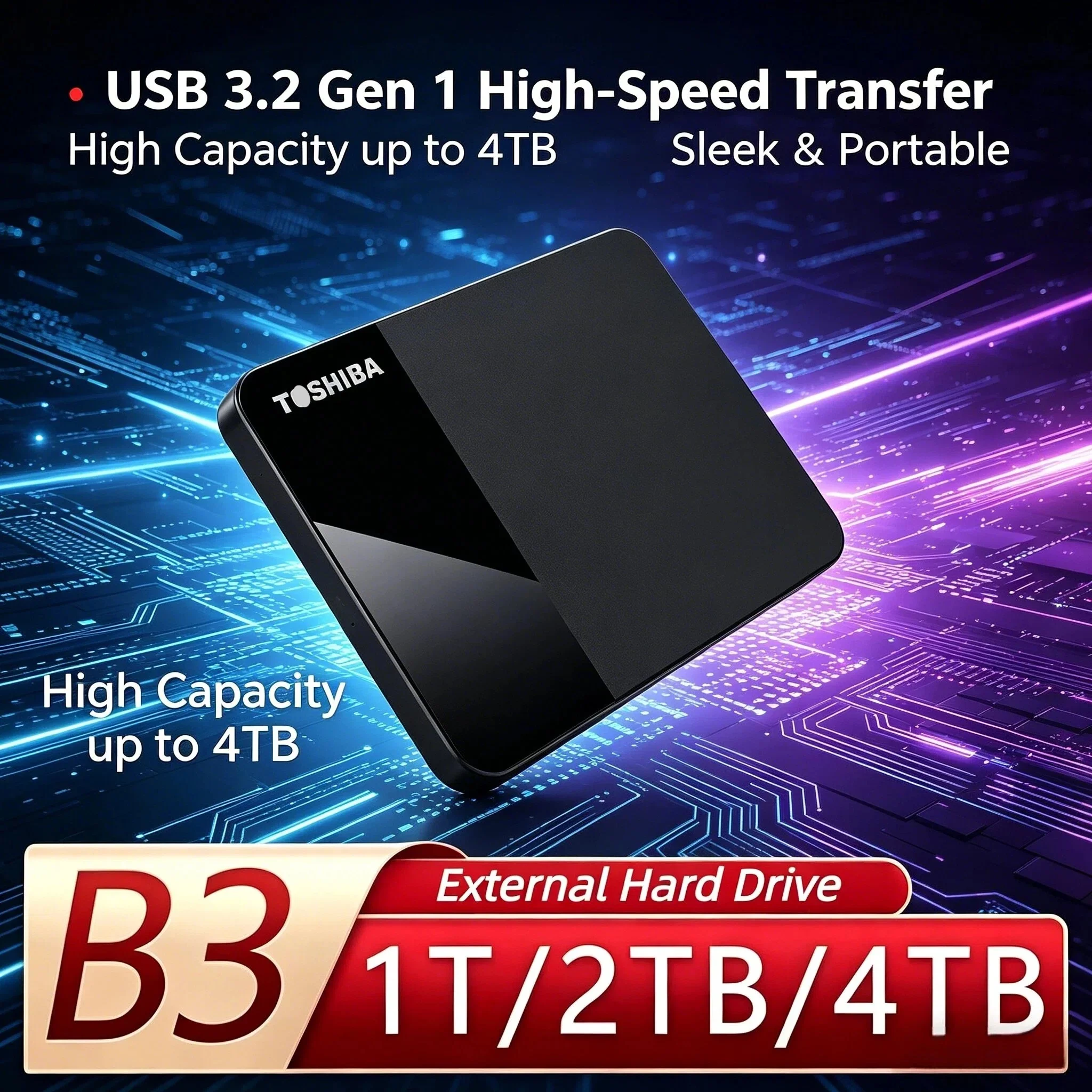 OEM For Toshiba B3 Expansion HDD Drive 500GB 1TB 2TB USB30 External Hard Disk 25 Portable External HDD BOX Massive Storage
OEM For Toshiba B3 Expansion HDD Drive 500GB 1TB 2TB USB30 External Hard Disk 25 Portable External HDD BOX Massive Storage