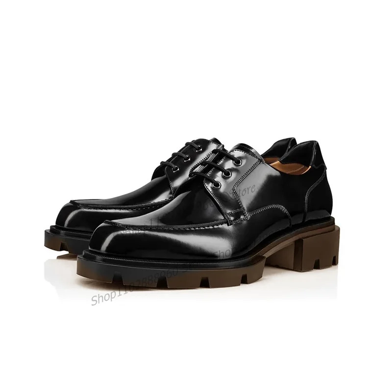 Black Leather Cross-Tied British Style Pumps Thick-Soled Flat With Men Shoes Slip-On Round Toe 2023 Fashionable Zapatos Mujere
Black Leather Cross-Tied British Style Pumps Thick-Soled Flat With Men Shoes Slip-On Round Toe 2023 Fashionable Zapatos Mujere
