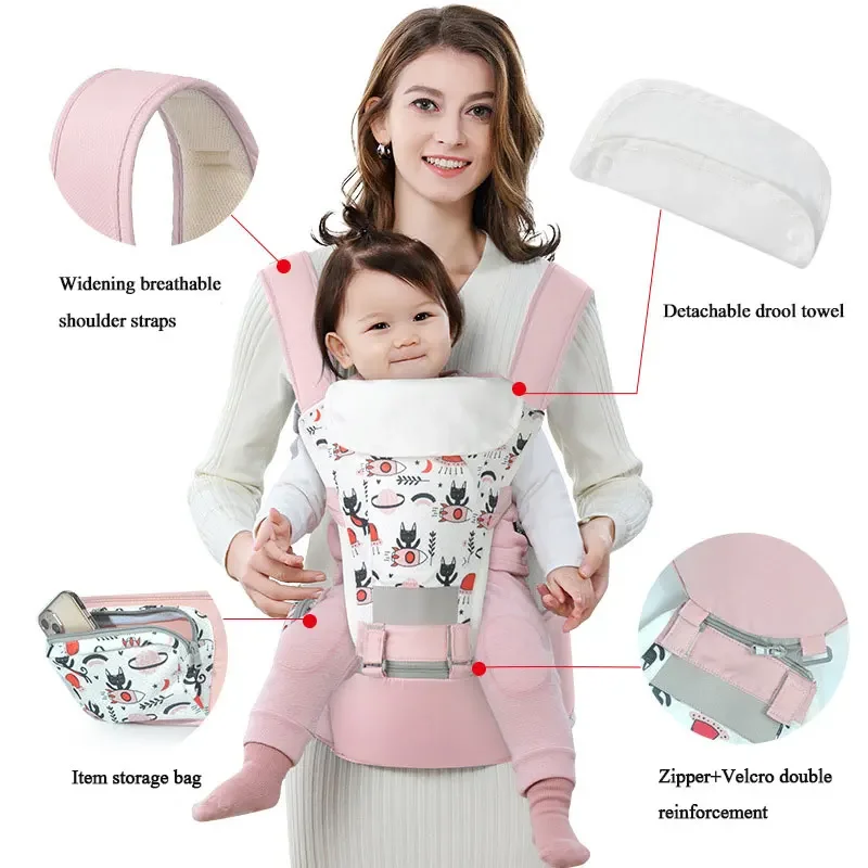 Переноска-кенгуру двойного назначения с принтом спереди и сзади, подходит для всех сезонов, со спинкой и табуретом на талии
Переноска-кенгуру двойного назначения с принтом спереди и сзади, подходит для всех сезонов, со спинкой и табуретом на талии