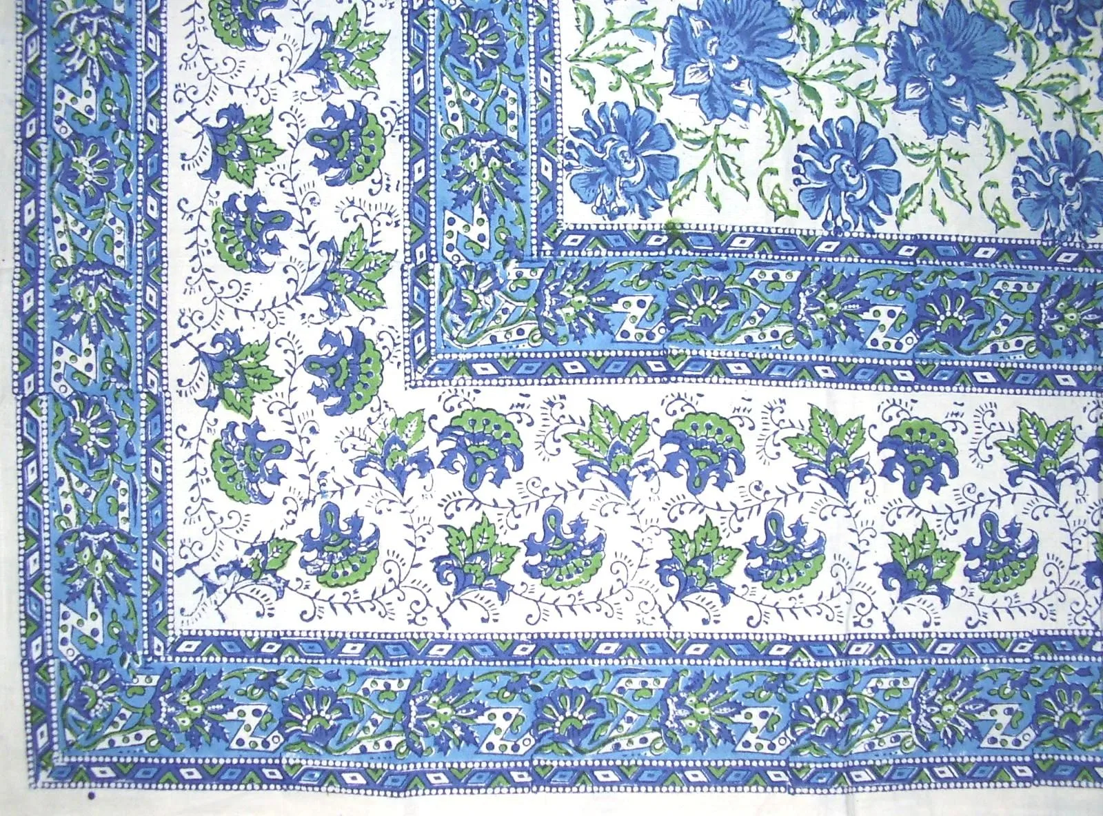 Lotus Flower Block Print Floral Square Cotton Tablecloth 60" x 60" Blue
Lotus Flower Block Print Floral Square Cotton Tablecloth 60" x 60" Blue