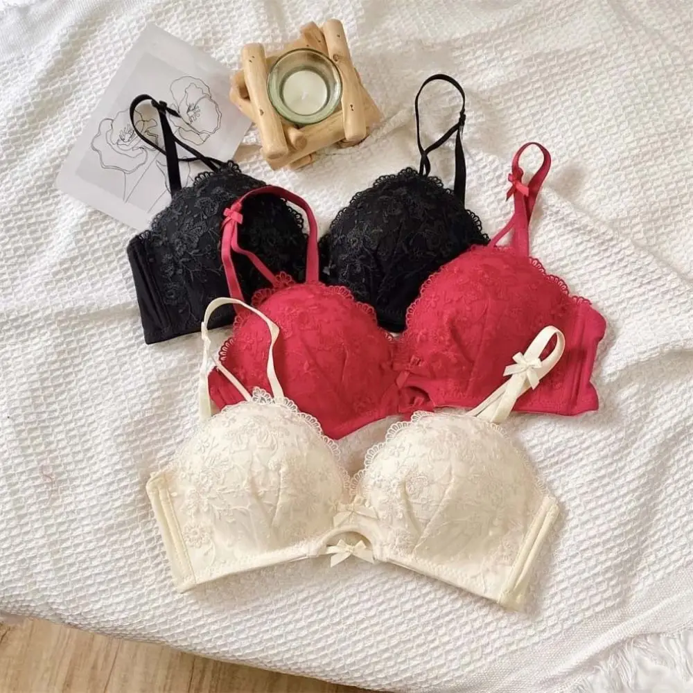 Fashion Breathable Lace Flower Bra Thin Bowknot Deep-V Bra Intimates Adjustable Push Up Bra Ladies
Fashion Breathable Lace Flower Bra Thin Bowknot Deep-V Bra Intimates Adjustable Push Up Bra Ladies