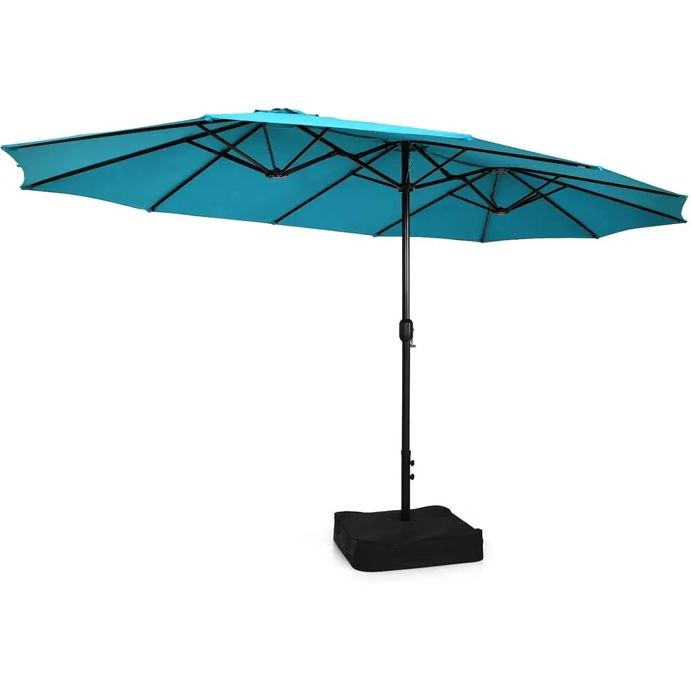 Extra-Large 15ft Double-Sided Patio Umbrella with Crank Lift, 12-Rib Metal Frame, Air Vents, Ideal for Garden or Poolside in Tur
Extra-Large 15ft Double-Sided Patio Umbrella with Crank Lift, 12-Rib Metal Frame, Air Vents, Ideal for Garden or Poolside in Tur