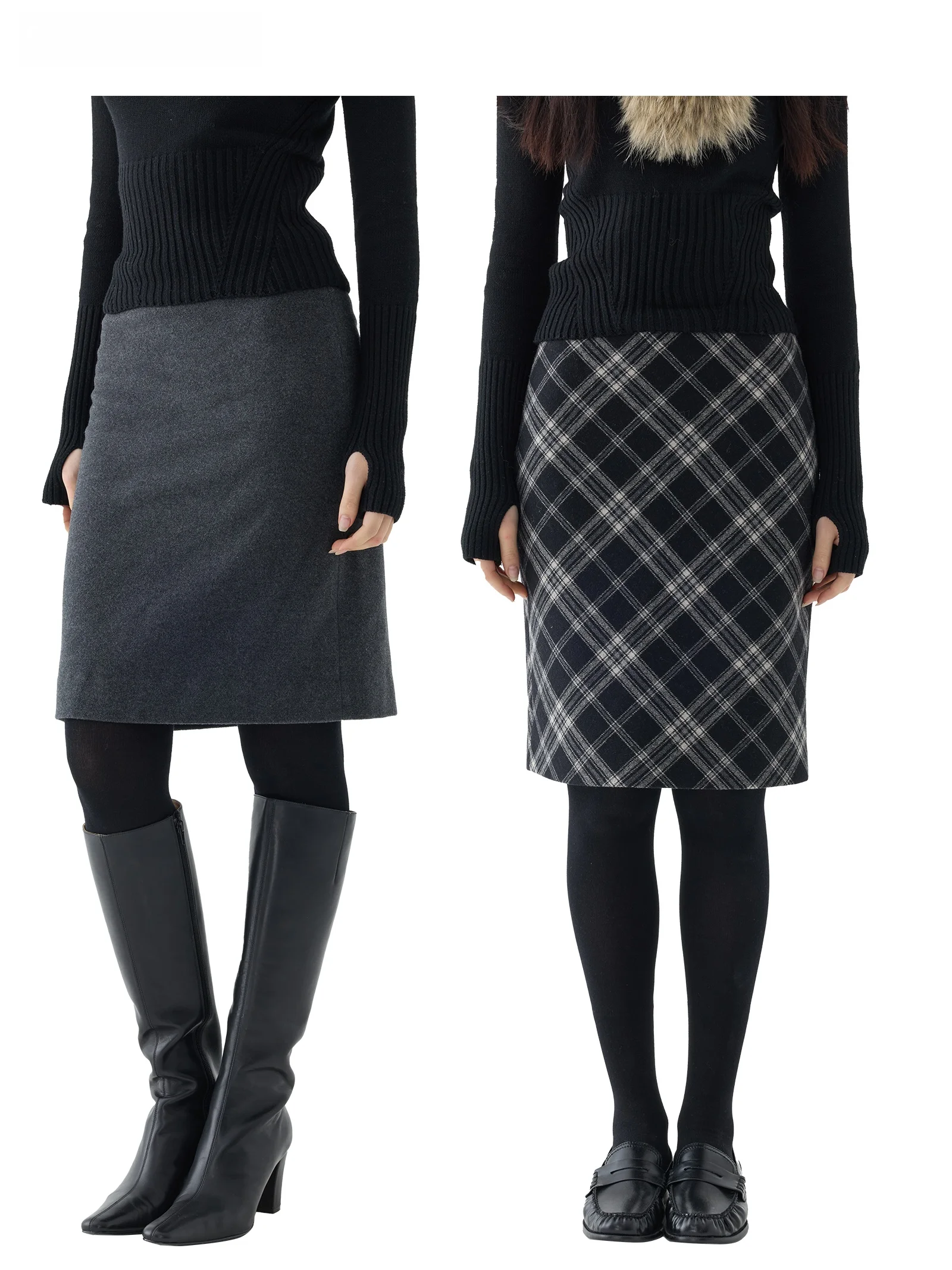 Двухцветная шерстяная юбка миди для офиса, с завышенной талией, для зимнего сезона, китайского производства, женская
Двухцветная шерстяная юбка миди для офиса, с завышенной талией, для зимнего сезона, китайского производства, женская