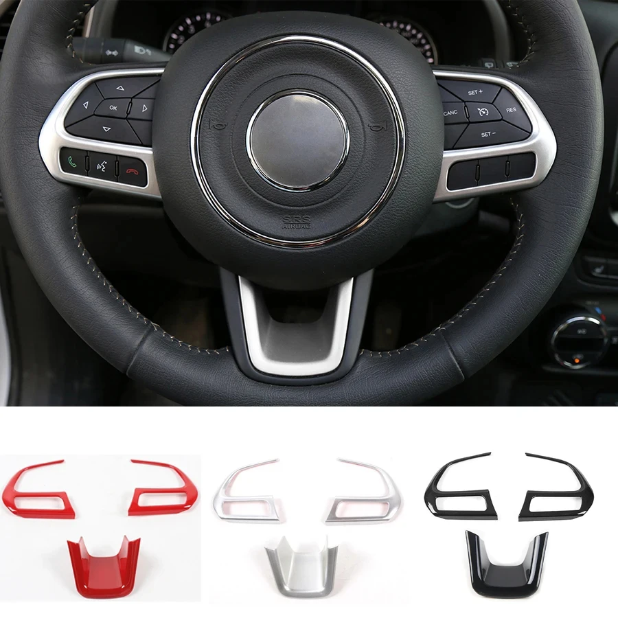 NHAUTP 3Pcs/Set ABS Steering Wheel Trim Sticker For Jeep Renegade 2015-2021 Car Interior Decoration For Jeep Compass 2017-2020
NHAUTP 3Pcs/Set ABS Steering Wheel Trim Sticker For Jeep Renegade 2015-2021 Car Interior Decoration For Jeep Compass 2017-2020