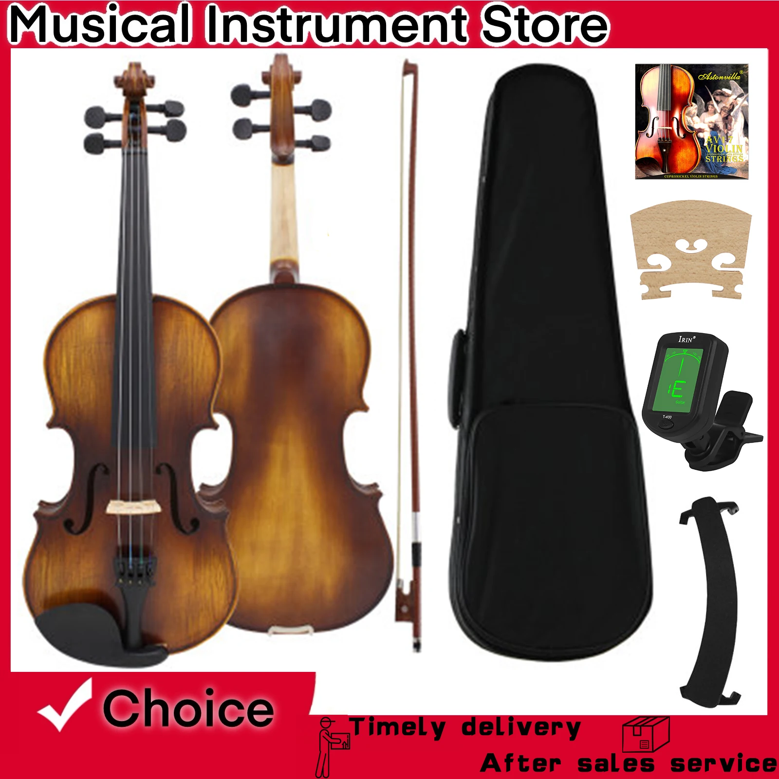 Astonvilla Violin Natural Color Spruce Maple Plucked Instrument Boutique Violin With Cloth Box Bow Suitable For Performance Use
Astonvilla Violin Natural Color Spruce Maple Plucked Instrument Boutique Violin With Cloth Box Bow Suitable For Performance Use