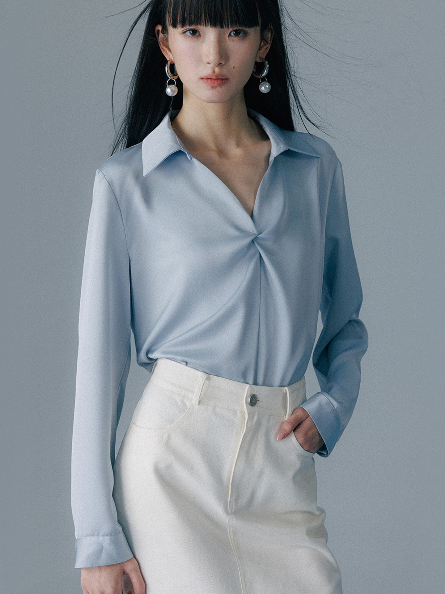 Classic Commute Acetate Button Long Sleeve Shirt Straight Shoulder Women's Business Casual Fashion Polyester Blend Spring
Classic Commute Acetate Button Long Sleeve Shirt Straight Shoulder Women's Business Casual Fashion Polyester Blend Spring