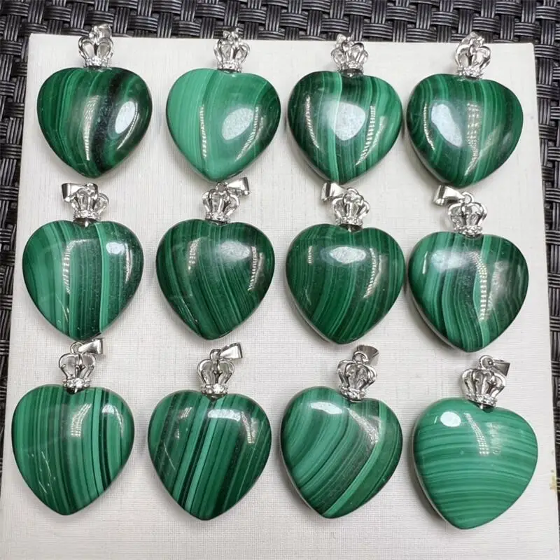 S925 Natural Malachite Heart Pendant Jewelry Healing Fengshui Stone For Men Women Decoration Jewelry Gift 1PCS
S925 Natural Malachite Heart Pendant Jewelry Healing Fengshui Stone For Men Women Decoration Jewelry Gift 1PCS