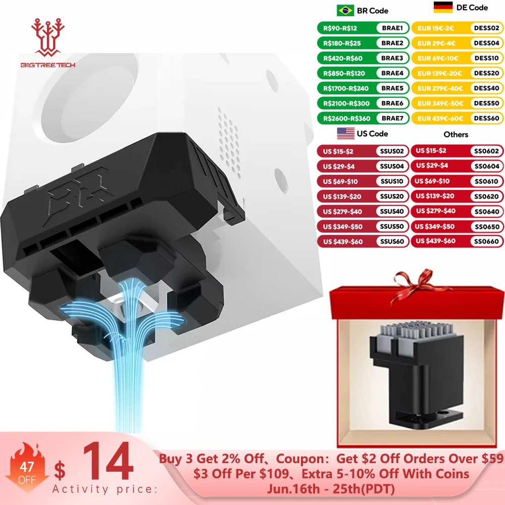 BIGTREETECH Panda Jet Cooling Fan Duct Upgrade For Bambu lab P1P P1S X1C X1E Hotend Panda Revo 3D Printer Parts
BIGTREETECH Panda Jet Cooling Fan Duct Upgrade For Bambu lab P1P P1S X1C X1E Hotend Panda Revo 3D Printer Parts