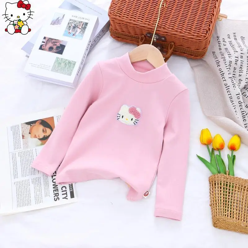 Футболка с рисунком Hello Kitty Kawaii для девочек, аниме Sanrio, весенне-осенняя базовая рубашка со средним воротником, универсальная, модная, приятная для кожи
Футболка с рисунком Hello Kitty Kawaii для девочек, аниме Sanrio, весенне-осенняя базовая рубашка со средним воротником, универсальная, модная, приятная для кожи
