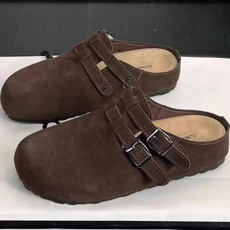 Women's Shoes 2025 Brand Closed Toe Women's Slippers Fashion Belt Buckle Casual Slippers Women Hot Sale Solid Flat Slippers
Women's Shoes 2025 Brand Closed Toe Women's Slippers Fashion Belt Buckle Casual Slippers Women Hot Sale Solid Flat Slippers