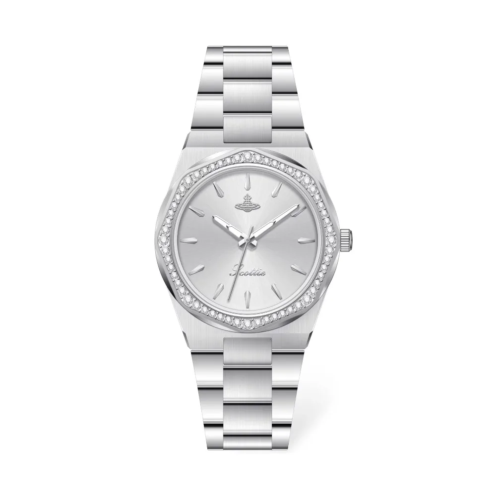 New quartz watch, white moonlight diamond-encrusted high-end light luxury women's watch
New quartz watch, white moonlight diamond-encrusted high-end light luxury women's watch