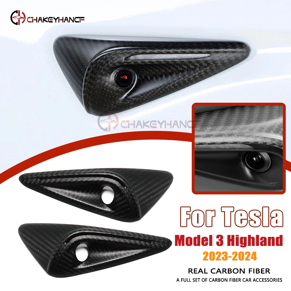 For Tesla Model 3 Highland Real Carbon Fiber Car Turn Signal Side Fender Camera Cover Overlay Car Exterior Accessories
For Tesla Model 3 Highland Real Carbon Fiber Car Turn Signal Side Fender Camera Cover Overlay Car Exterior Accessories