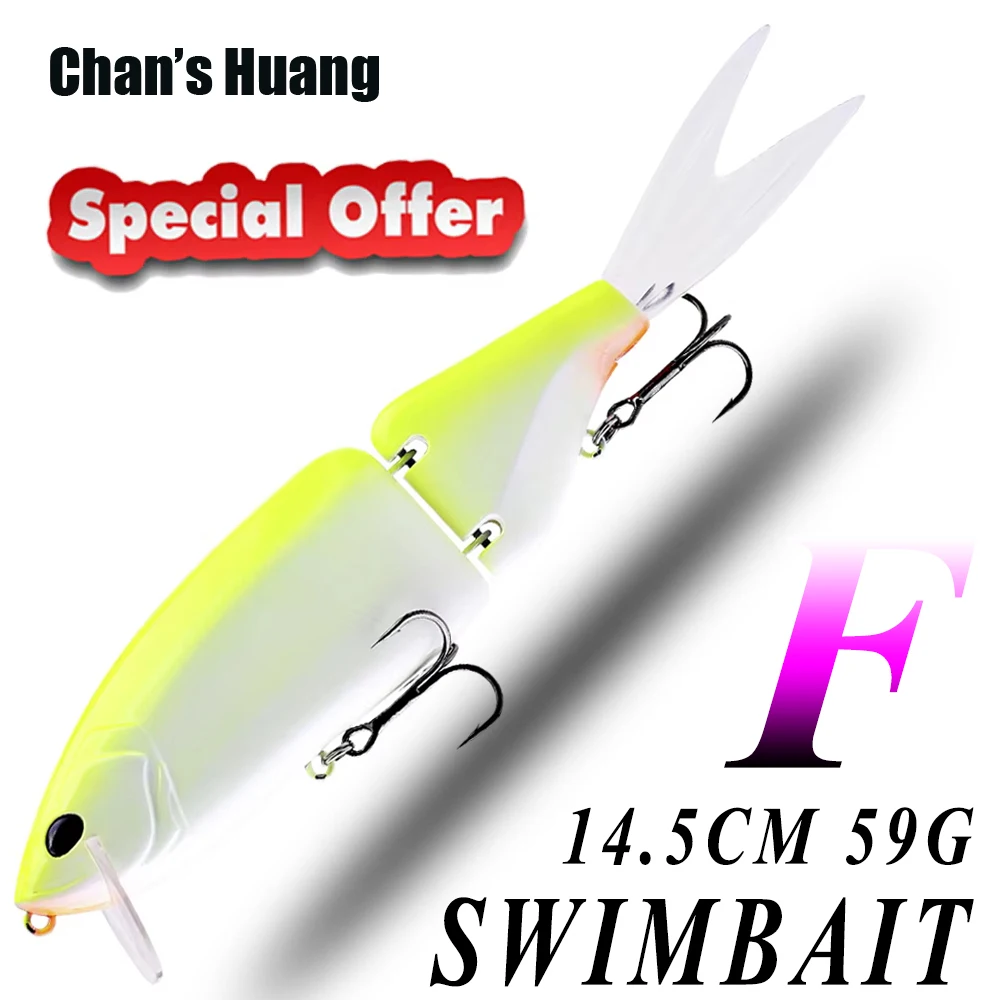 Chan's Huang 1PCS Wake Bait Fishing Lure Shallow Diver Crankbait 14.5CM 59G Artificial Bait Floating Jointed Swimbait Lure
Chan's Huang 1PCS Wake Bait Fishing Lure Shallow Diver Crankbait 14.5CM 59G Artificial Bait Floating Jointed Swimbait Lure
