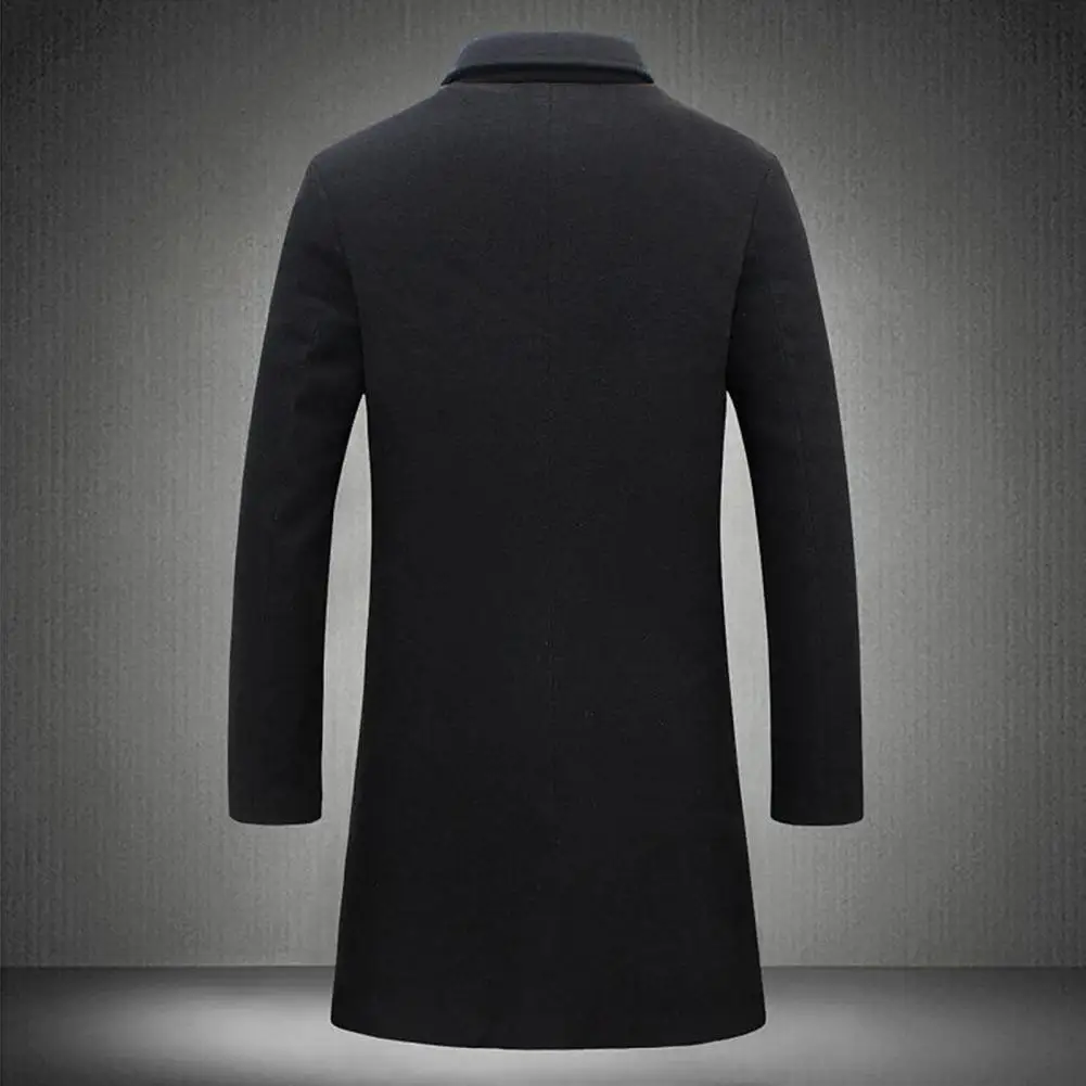 Men Formal Outerwear Stylish Men's Woolen Coat with Lapel Collar Pockets for Autumn Winter Mid-length Single Breasted
Men Formal Outerwear Stylish Men's Woolen Coat with Lapel Collar Pockets for Autumn Winter Mid-length Single Breasted