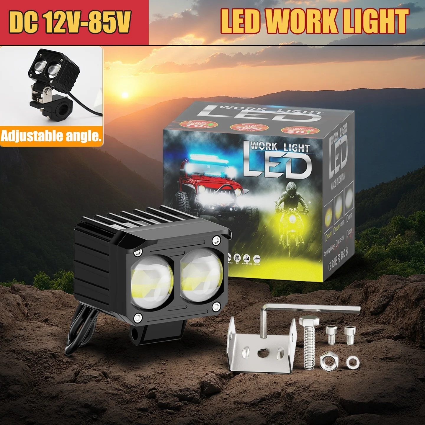 1 шт., 12 Вт, желтый/белый светодиодный рабочий прожектор - 12 В-85 В, для автомобиля/мото/Jeep/SUV, универсальная автозапчасть
1 шт., 12 Вт, желтый/белый светодиодный рабочий прожектор - 12 В-85 В, для автомобиля/мото/Jeep/SUV, универсальная автозапчасть