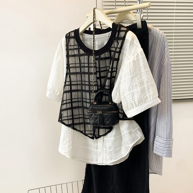 plus Size Women's Slimming Plaid Short Sleeve Shirt Doll Top Outerwear Spring Summer New Style Commute Style Regular Fit
plus Size Women's Slimming Plaid Short Sleeve Shirt Doll Top Outerwear Spring Summer New Style Commute Style Regular Fit