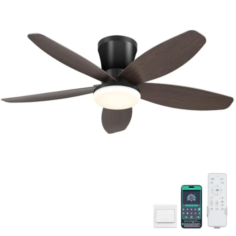 Ceiling Fans with Lights-36 Low Profile Ceiling Fan with Light and Remote/APP ControlFlush Mount DC Reversible LED Dimmable Mod
Ceiling Fans with Lights-36 Low Profile Ceiling Fan with Light and Remote/APP ControlFlush Mount DC Reversible LED Dimmable Mod