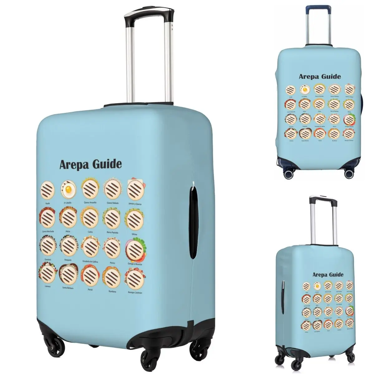 Руководство Arepa Венесуэла, латинский чехол для чемодана фаст-фуда, защитные эластичные защитные чехлы для дорожного багажа на 18-32 дюймов 
Руководство Arepa Венесуэла, латинский чехол для чемодана фаст-фуда, защитные эластичные защитные чехлы для дорожного багажа на 18-32 дюймов