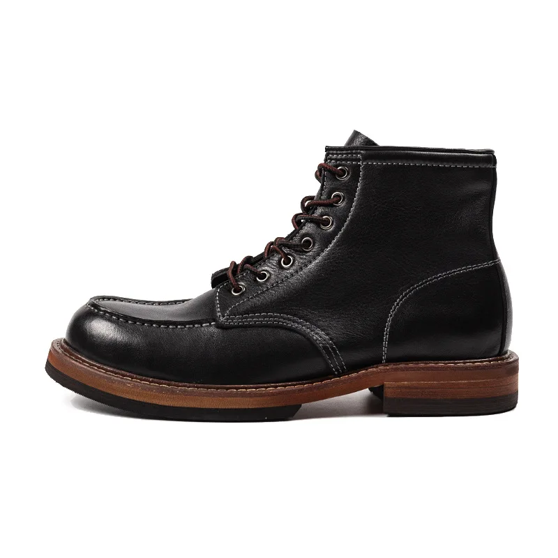 Motorcycle Ankle Genuine Leather Men Boots Natural-fur Warm Winter Slip-on Boots for Men Cowboy Boots
Motorcycle Ankle Genuine Leather Men Boots Natural-fur Warm Winter Slip-on Boots for Men Cowboy Boots