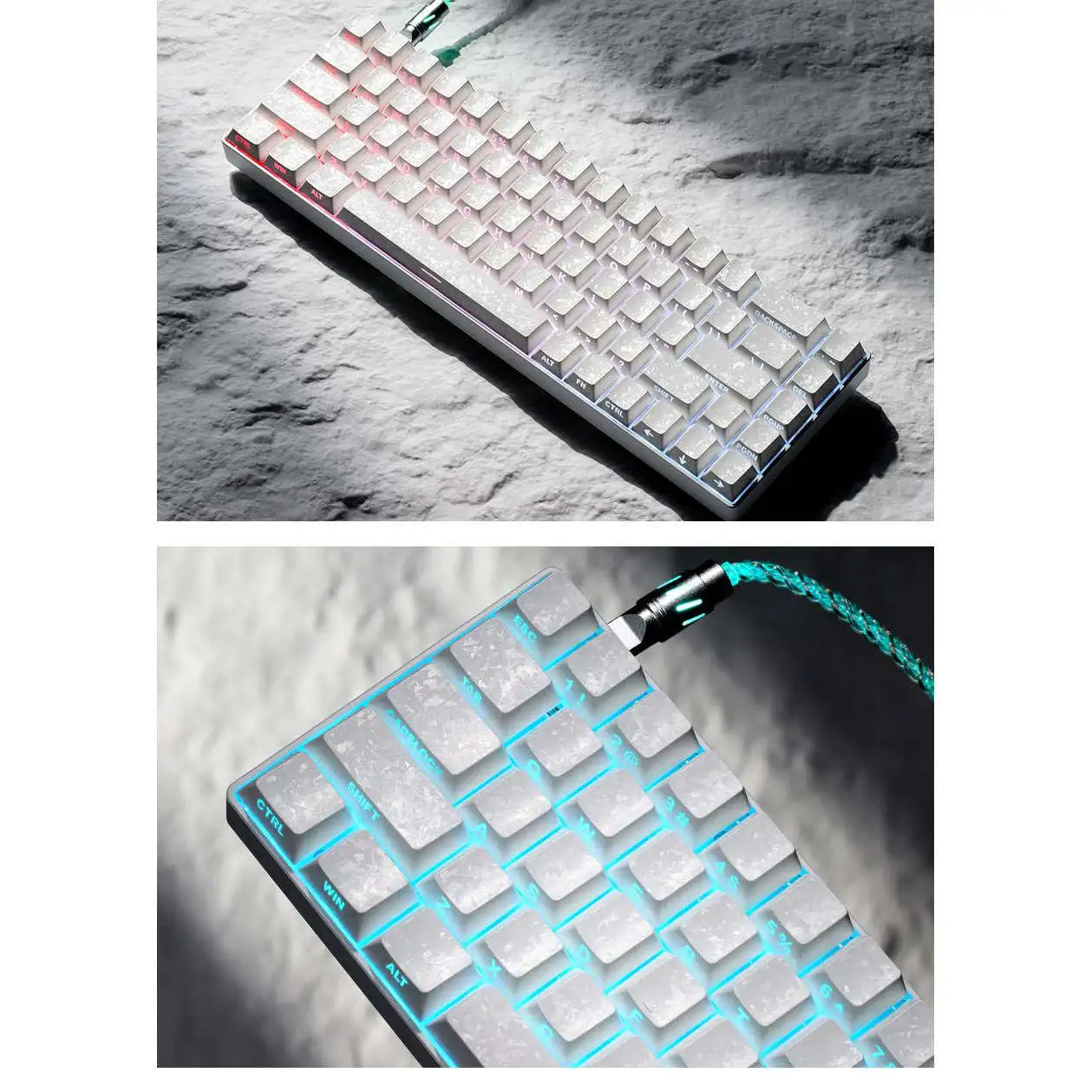Carbon fiber white ice carbon pattern keycap transparent ev63 keyboard side engraved wootingAce68 keycap
Carbon fiber white ice carbon pattern keycap transparent ev63 keyboard side engraved wootingAce68 keycap
