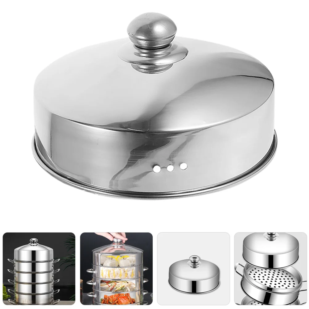 Stainless Steel Steamer Dome Pot Food Protective Lid Kitchen Supply Tight Seal Easy Clean Multifunctional Steaming
Stainless Steel Steamer Dome Pot Food Protective Lid Kitchen Supply Tight Seal Easy Clean Multifunctional Steaming