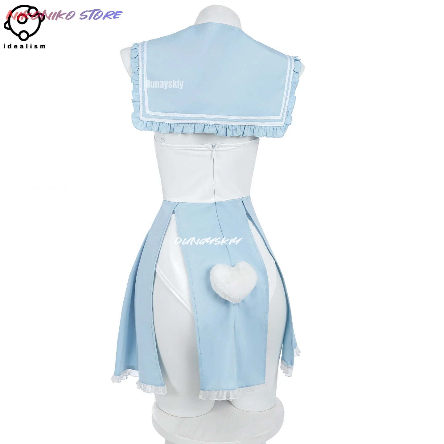 DUNAYSKIY/Blue White Sailor Bunny Uniform Women Elastic Leather Sexy Straps Cosplay Suit Halloween Japanese Jumpsuits
DUNAYSKIY/Blue White Sailor Bunny Uniform Women Elastic Leather Sexy Straps Cosplay Suit Halloween Japanese Jumpsuits