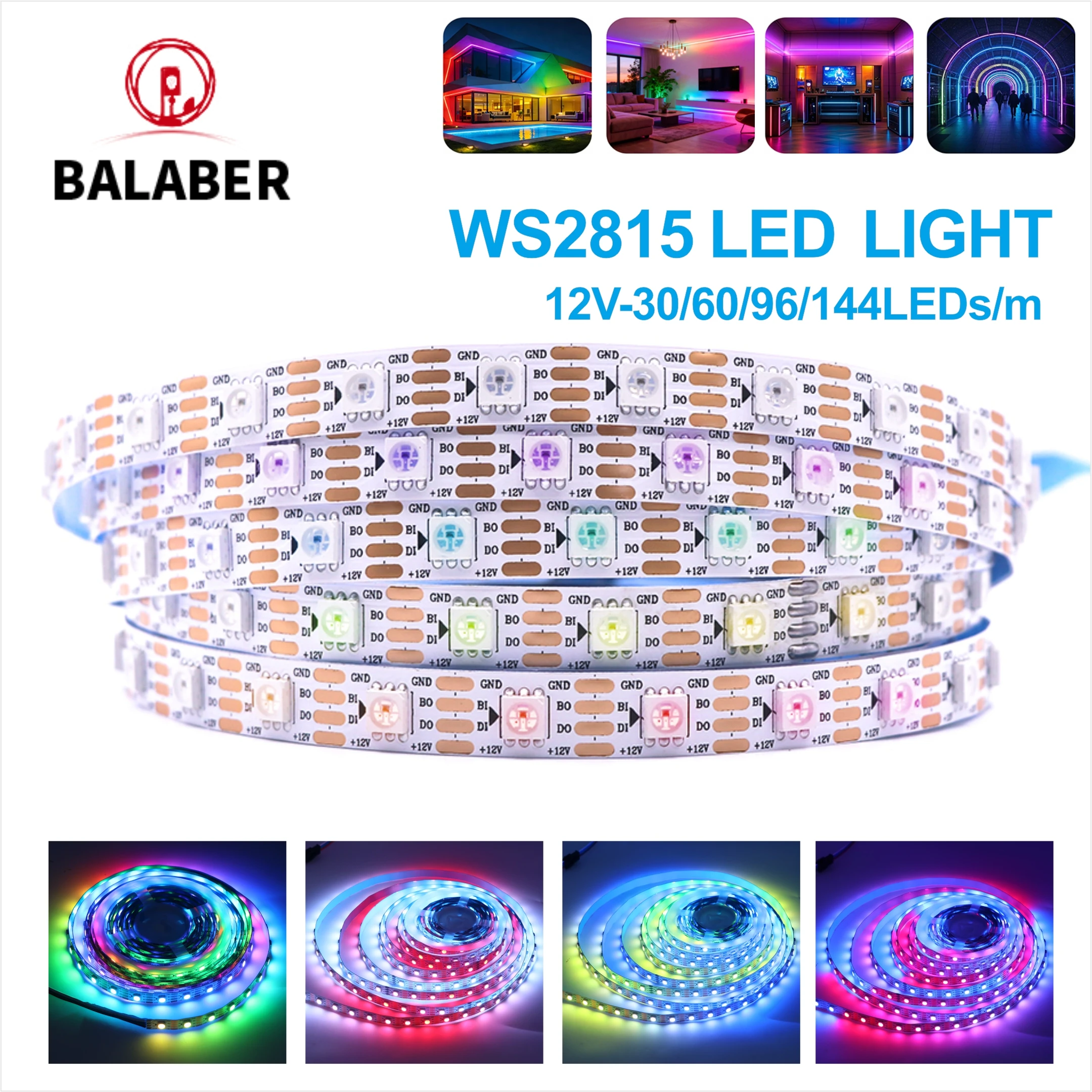 DC12V WS2815 RGB LED Pixels 30/60/96/144 Pixels/Led/m Strip Light WS2813 WS2812B Individually Addressable WS2815 LED Light IP30
DC12V WS2815 RGB LED Pixels 30/60/96/144 Pixels/Led/m Strip Light WS2813 WS2812B Individually Addressable WS2815 LED Light IP30