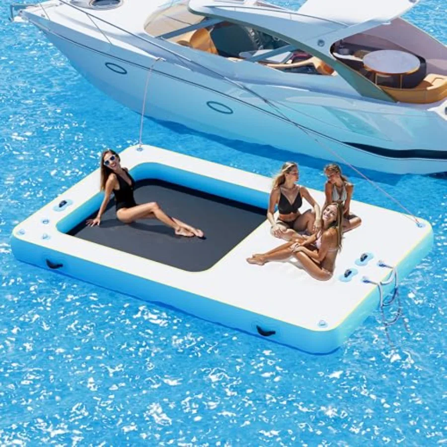 Inflatable Floating Dock for Pool Lake Beach Ocean, PVC Non-Slip Surface, Gray, Ultra-Stable Air Dock Platform with Rope Ladder
Inflatable Floating Dock for Pool Lake Beach Ocean, PVC Non-Slip Surface, Gray, Ultra-Stable Air Dock Platform with Rope Ladder