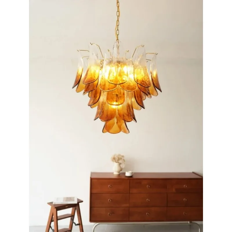 Murano Glass Petal Hanging Chandeliers for Living Room Bedroom French Italian Glass Pendant Light Dining Table Vintage Lights
Murano Glass Petal Hanging Chandeliers for Living Room Bedroom French Italian Glass Pendant Light Dining Table Vintage Lights