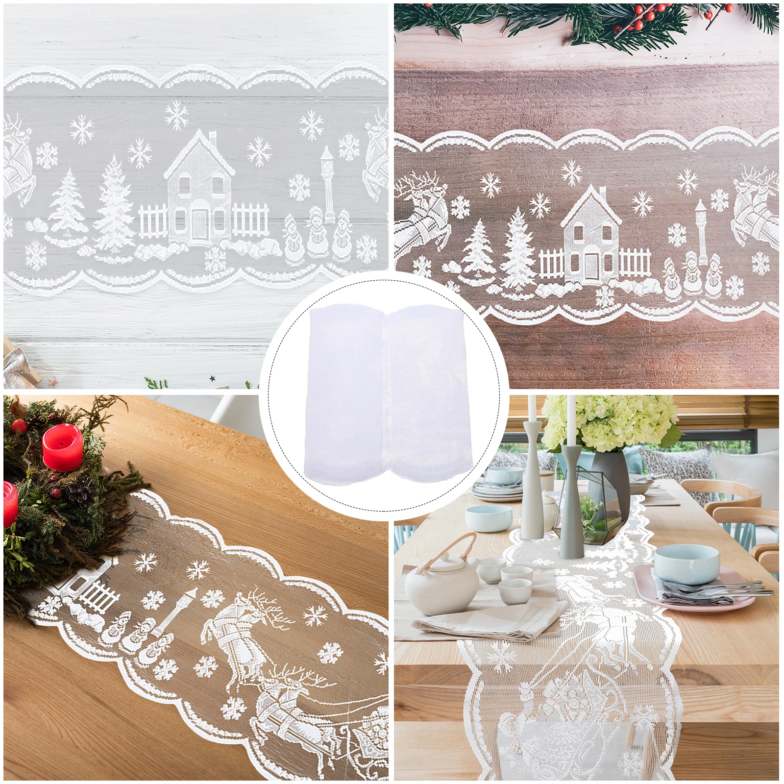Christmas Tablecloth Decorative Runner Xmas Lace Festival Home Bar Restaurant Polyester Foldable Practical Table Cover
Christmas Tablecloth Decorative Runner Xmas Lace Festival Home Bar Restaurant Polyester Foldable Practical Table Cover