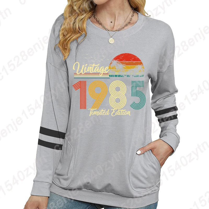 Fashion Blouse Women Long Sleeve T Shirt Vintage 1985 Print Tops Autumn Winter Sweatshirts Pullover O-Neck Blouses Loose T-Shirt
Fashion Blouse Women Long Sleeve T Shirt Vintage 1985 Print Tops Autumn Winter Sweatshirts Pullover O-Neck Blouses Loose T-Shirt