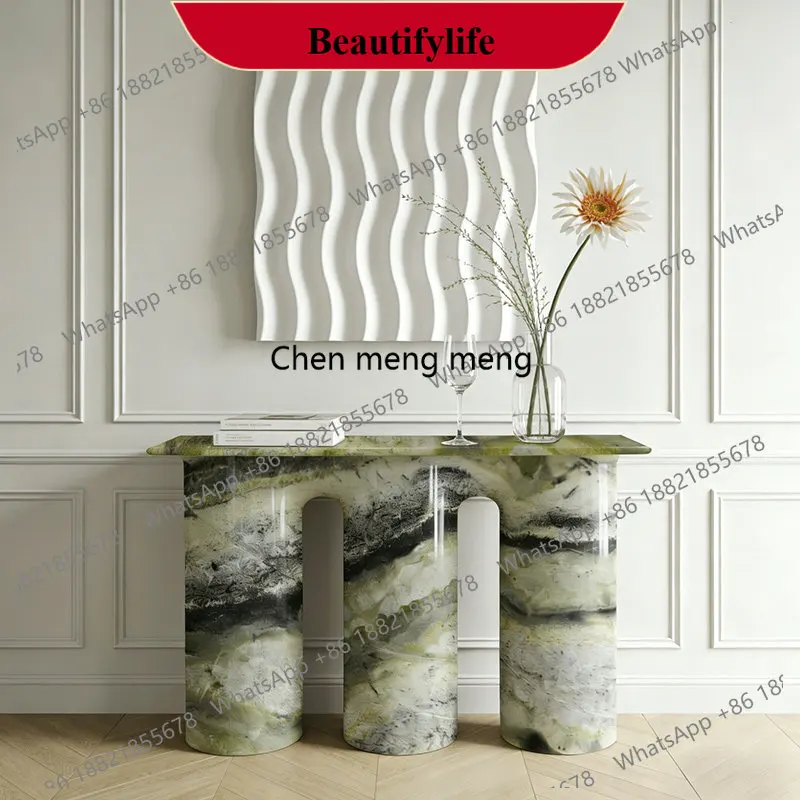 z183 Nordic home natural green marble entrance table designer light luxury villa marble
z183 Nordic home natural green marble entrance table designer light luxury villa marble