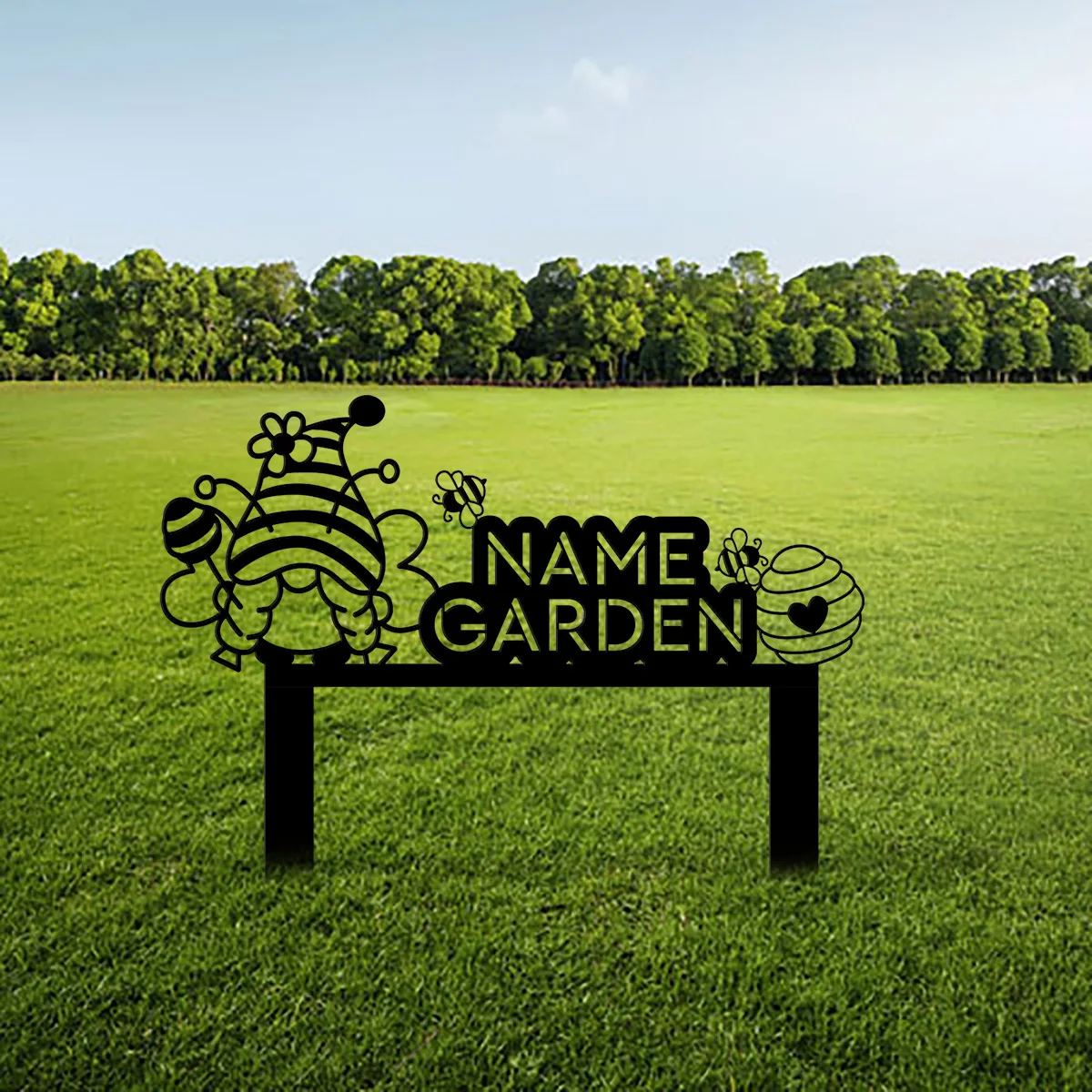 Custom Personalized Gnome bee Metal Garden Sign, Hanging sign Custom Yard Sign With Stake, Outdoor Garden Décor
Custom Personalized Gnome bee Metal Garden Sign, Hanging sign Custom Yard Sign With Stake, Outdoor Garden Décor